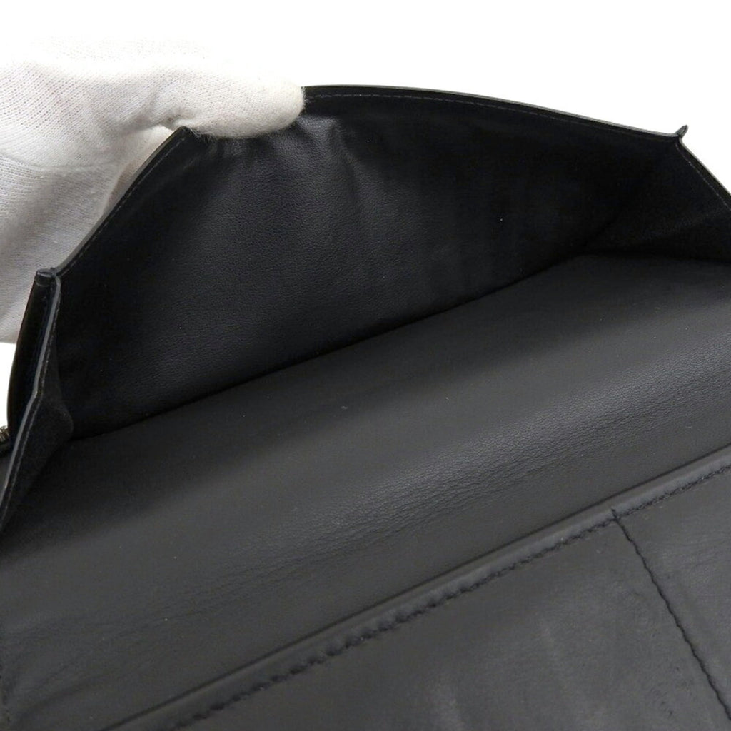 Louis Vuitton Black Leather Long Wallet