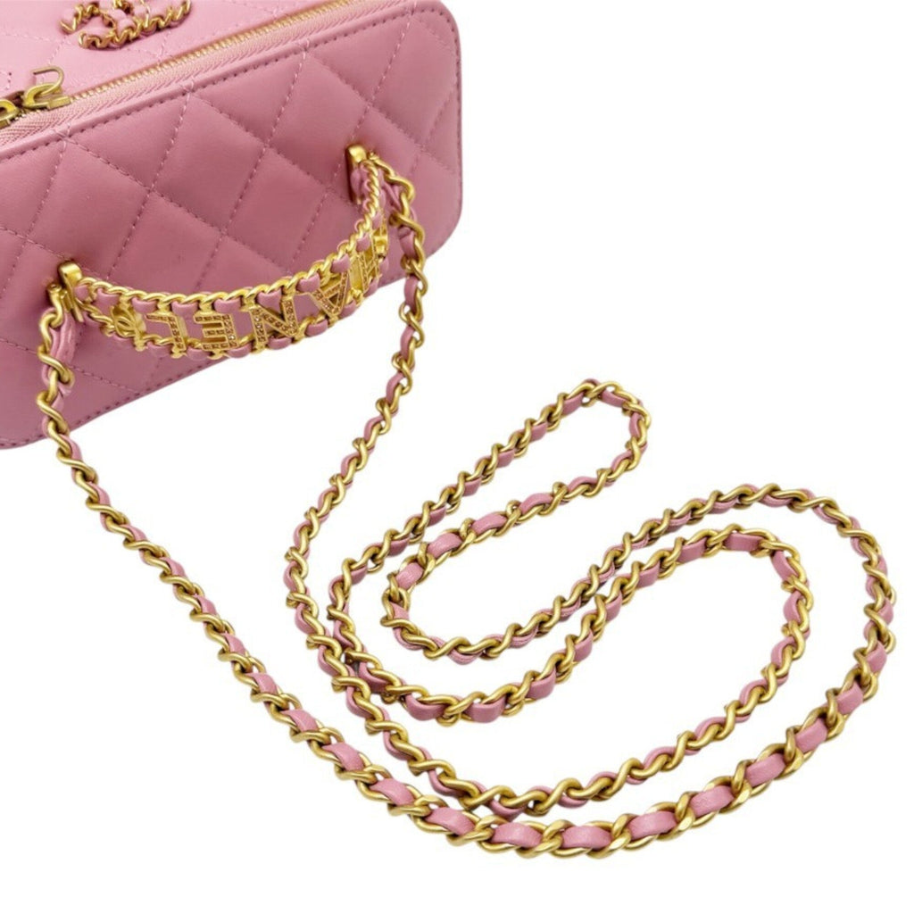 Chanel Pink Leather Handbag Shoulder Bag