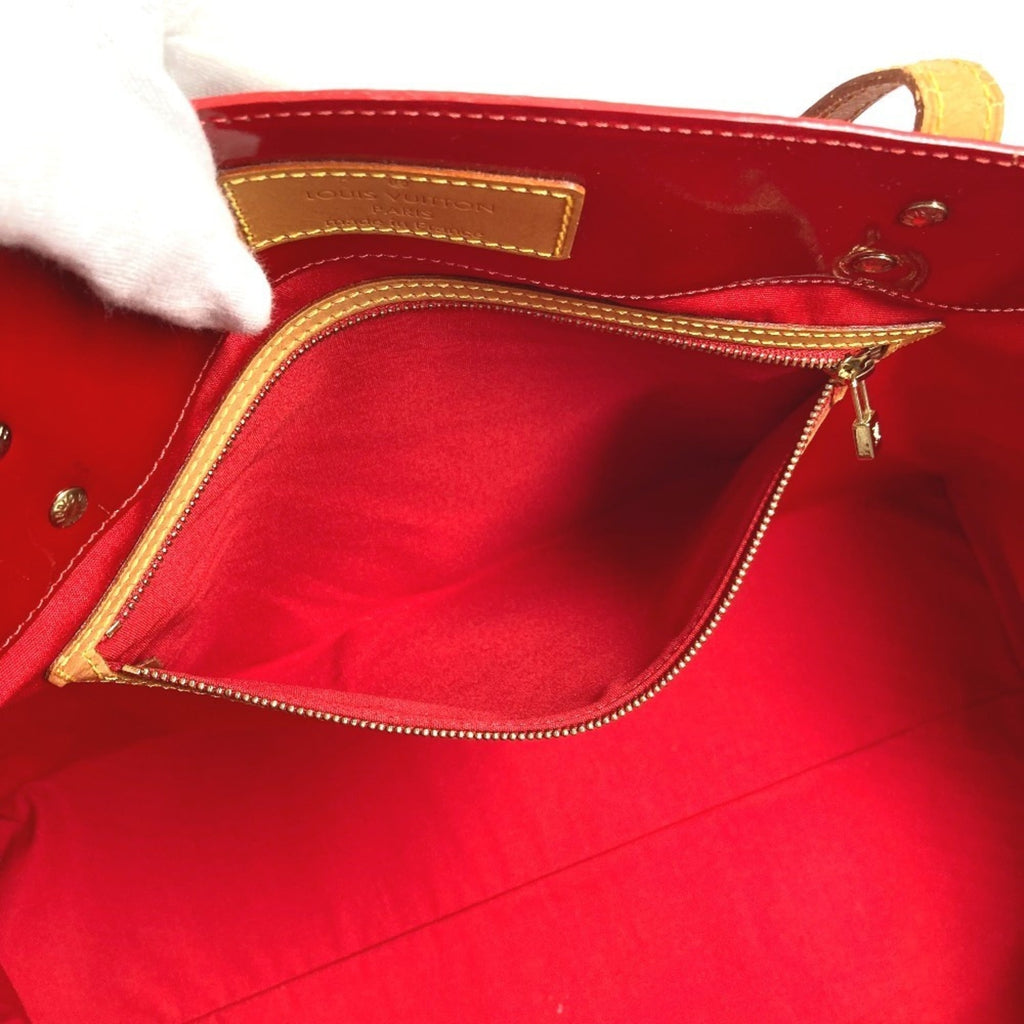 Louis Vuitton Red Color Monogram Vernis Boston Bag Shoulder Bag Tote Bag