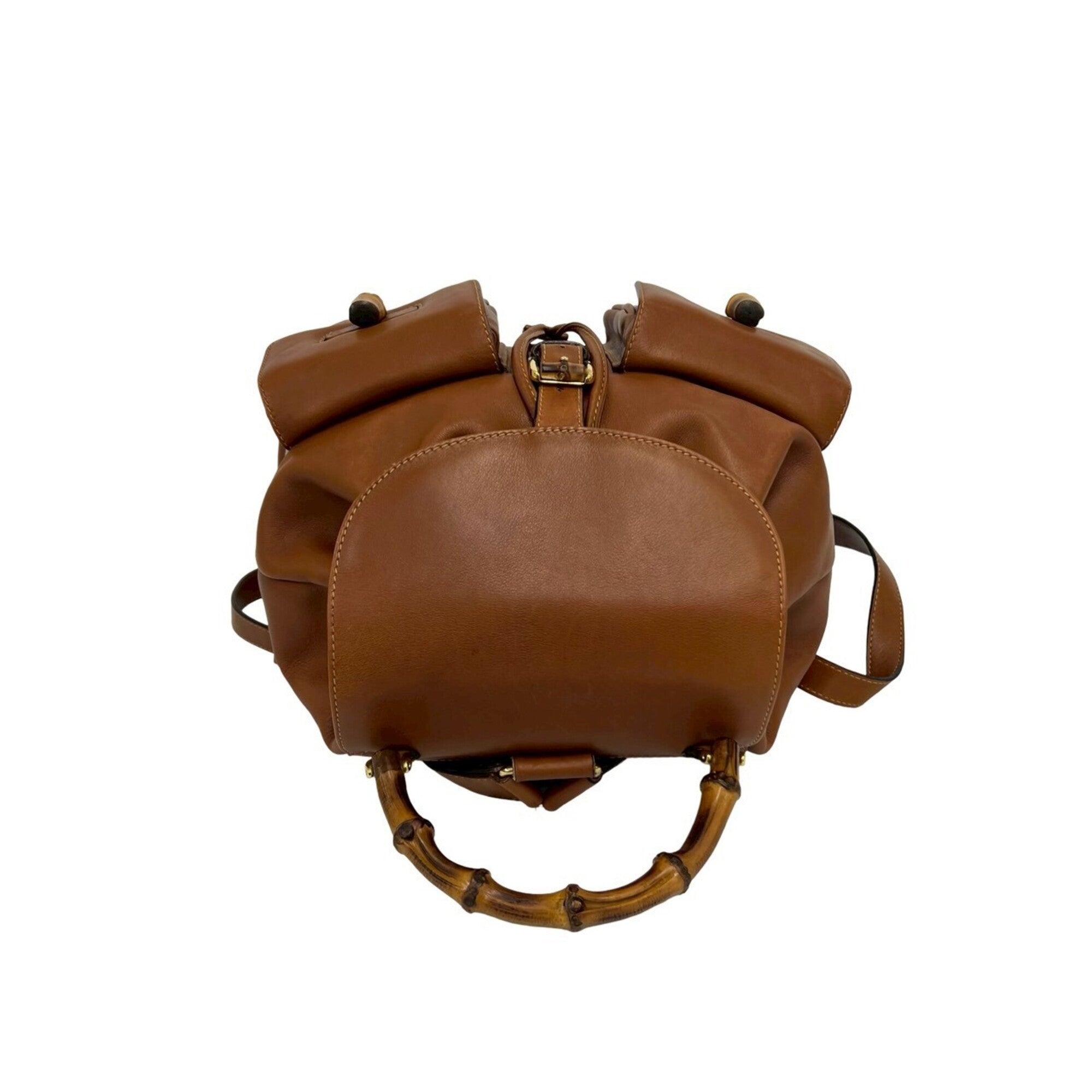 Gucci Brown Leather Backpack (Pre-Owned)