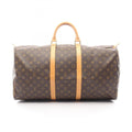 Louis Vuitton Brown Coated Canvas Leather Boston Bag Handbag