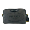 Prada Black Canvas Leather Shoulder Bag