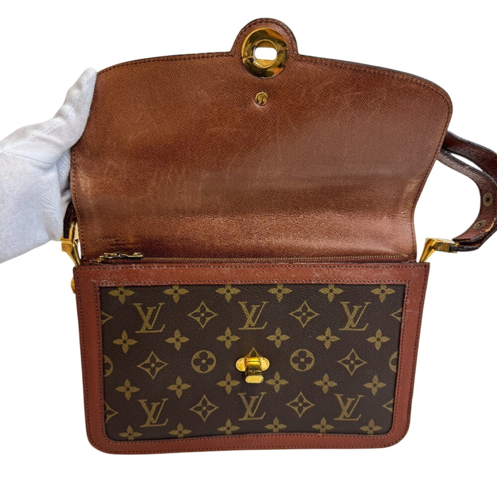 Louis Vuitton Brown Leather Shoulder Bag
