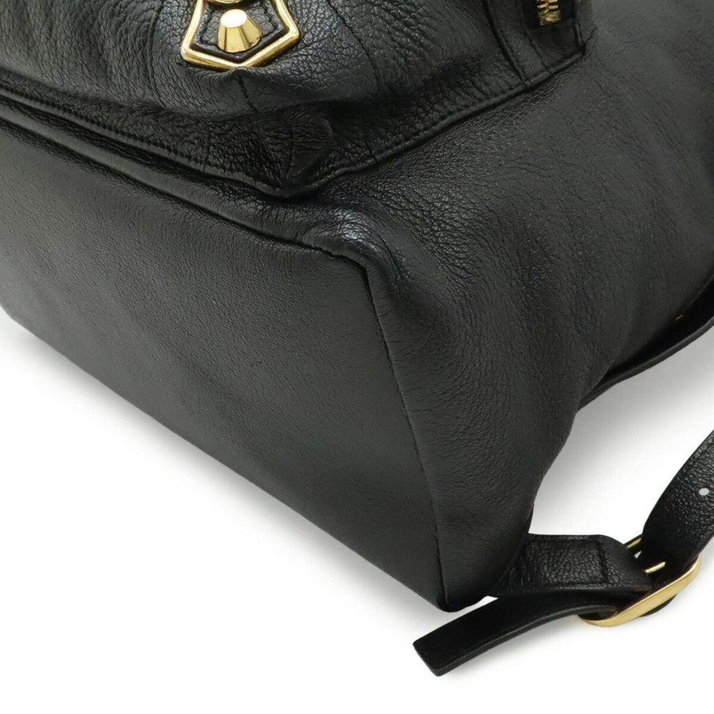 Balenciaga Black Leather Backpack