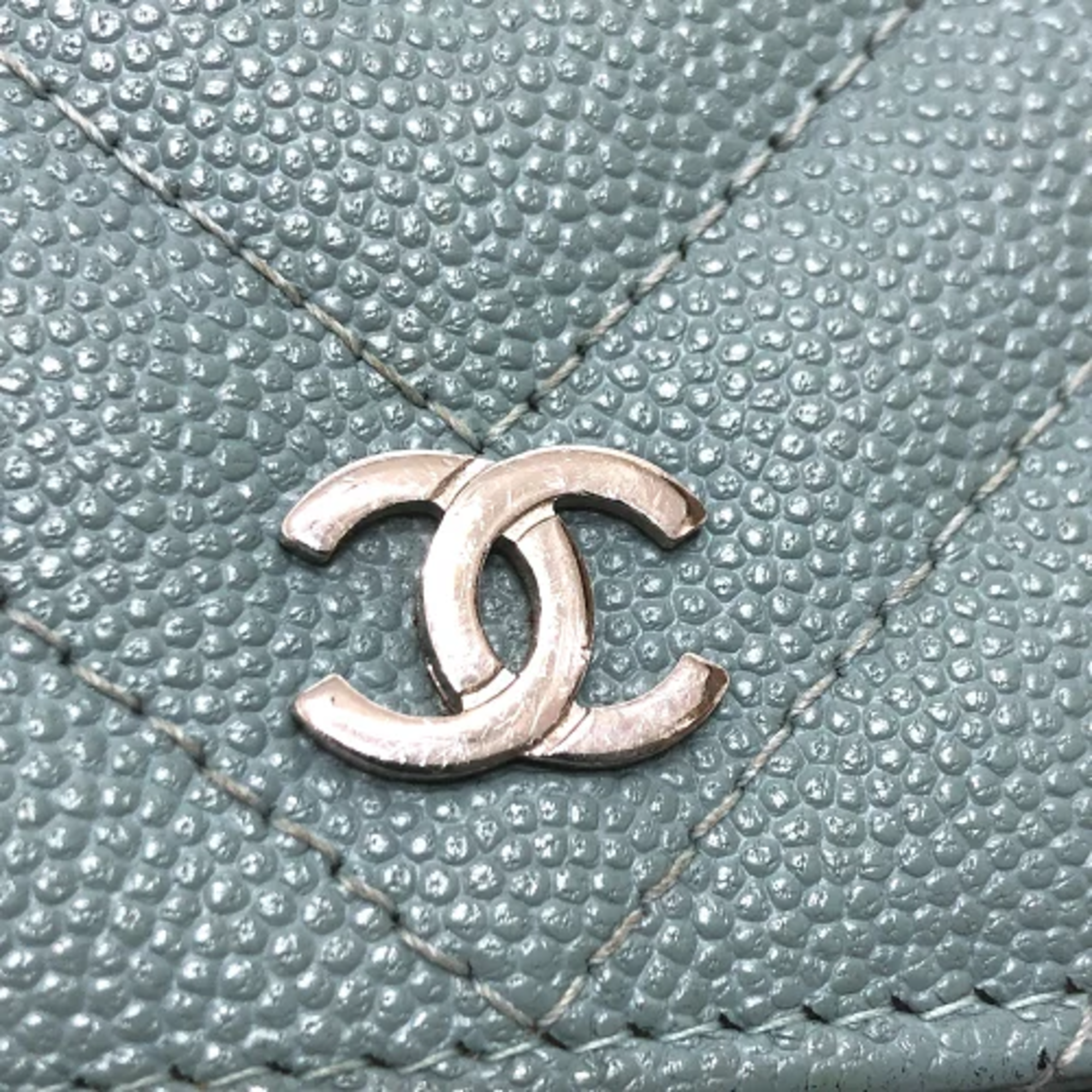 Chanel Blue Leather Shoulder Bag