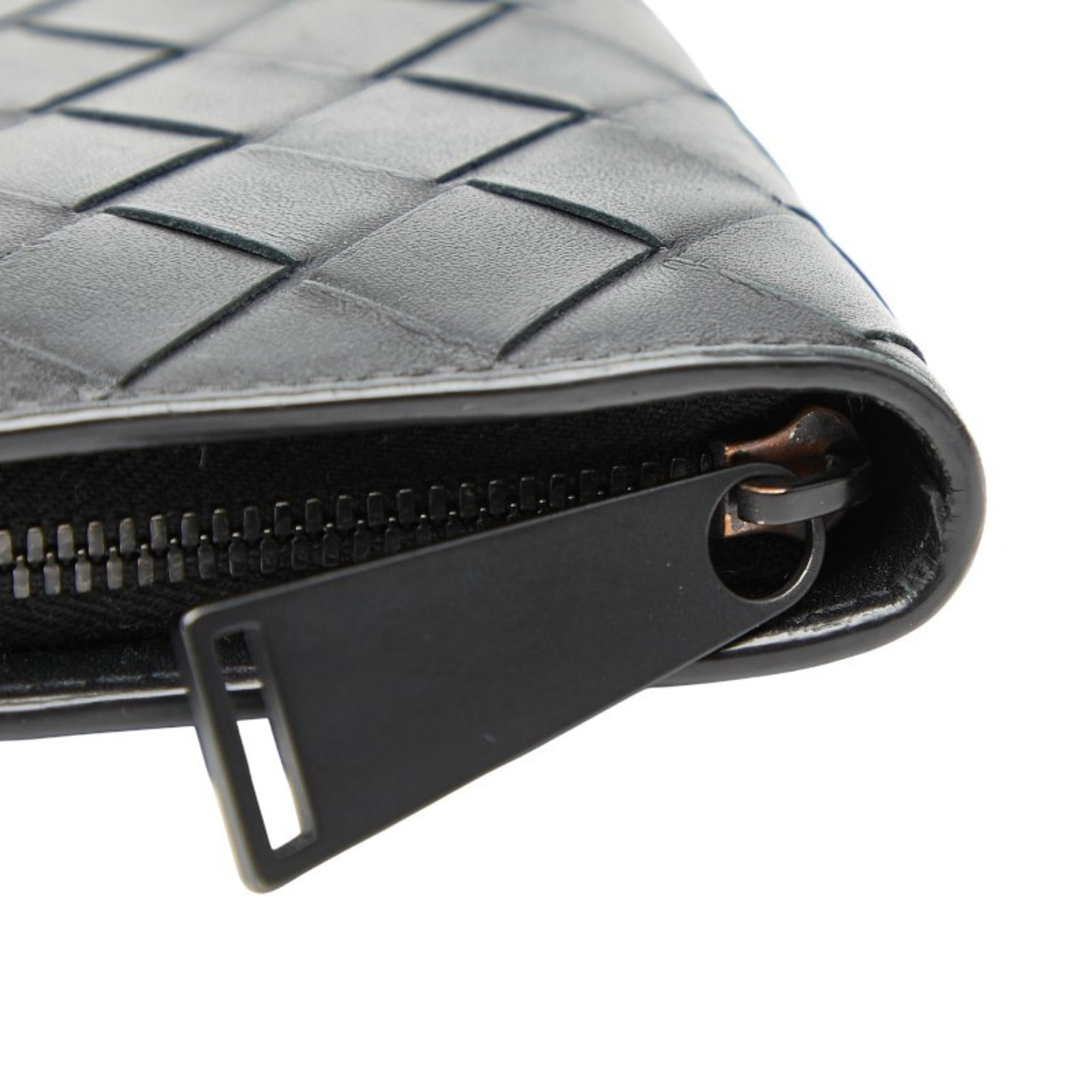 Bottega Veneta Black Leather Long Wallet (Bi-Fold)