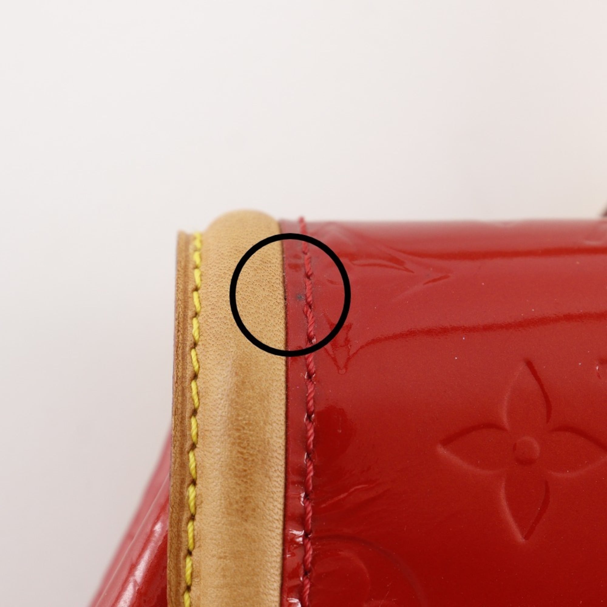 Louis Vuitton Red Color Monogram Vernis Tote Bag