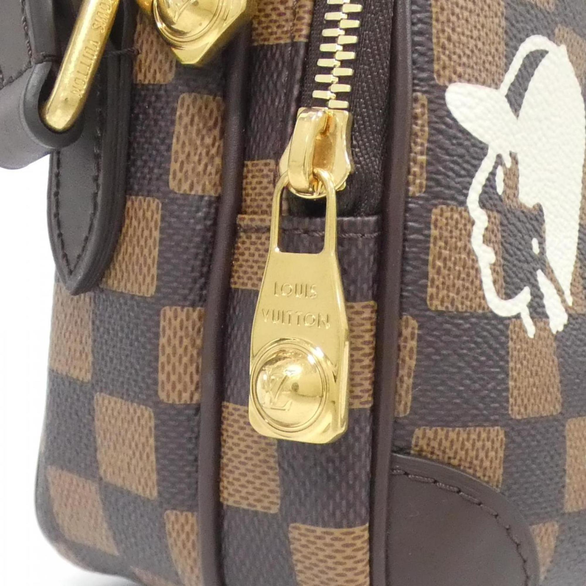 Louis Vuitton Brown Coated Canvas Shoulder Bag