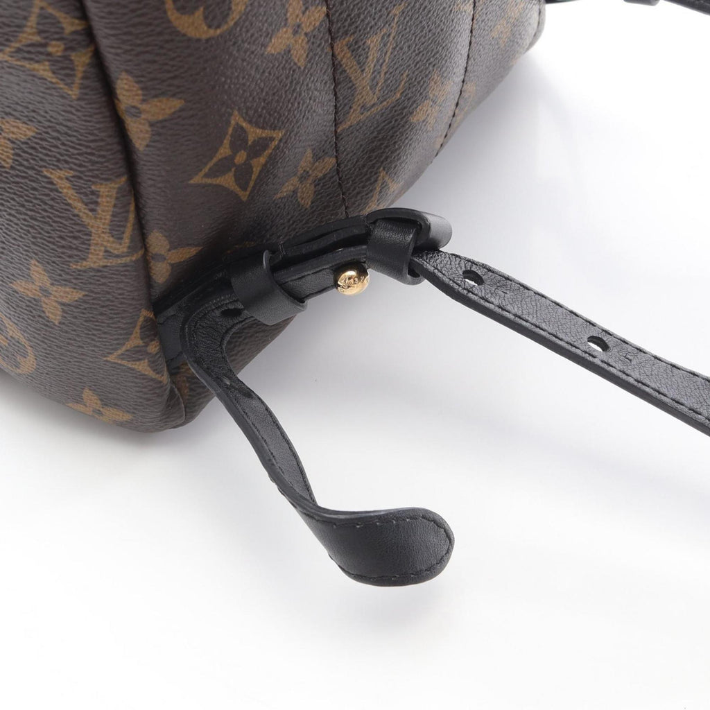 Louis Vuitton Black Brown Coated Canvas Leather Backpack