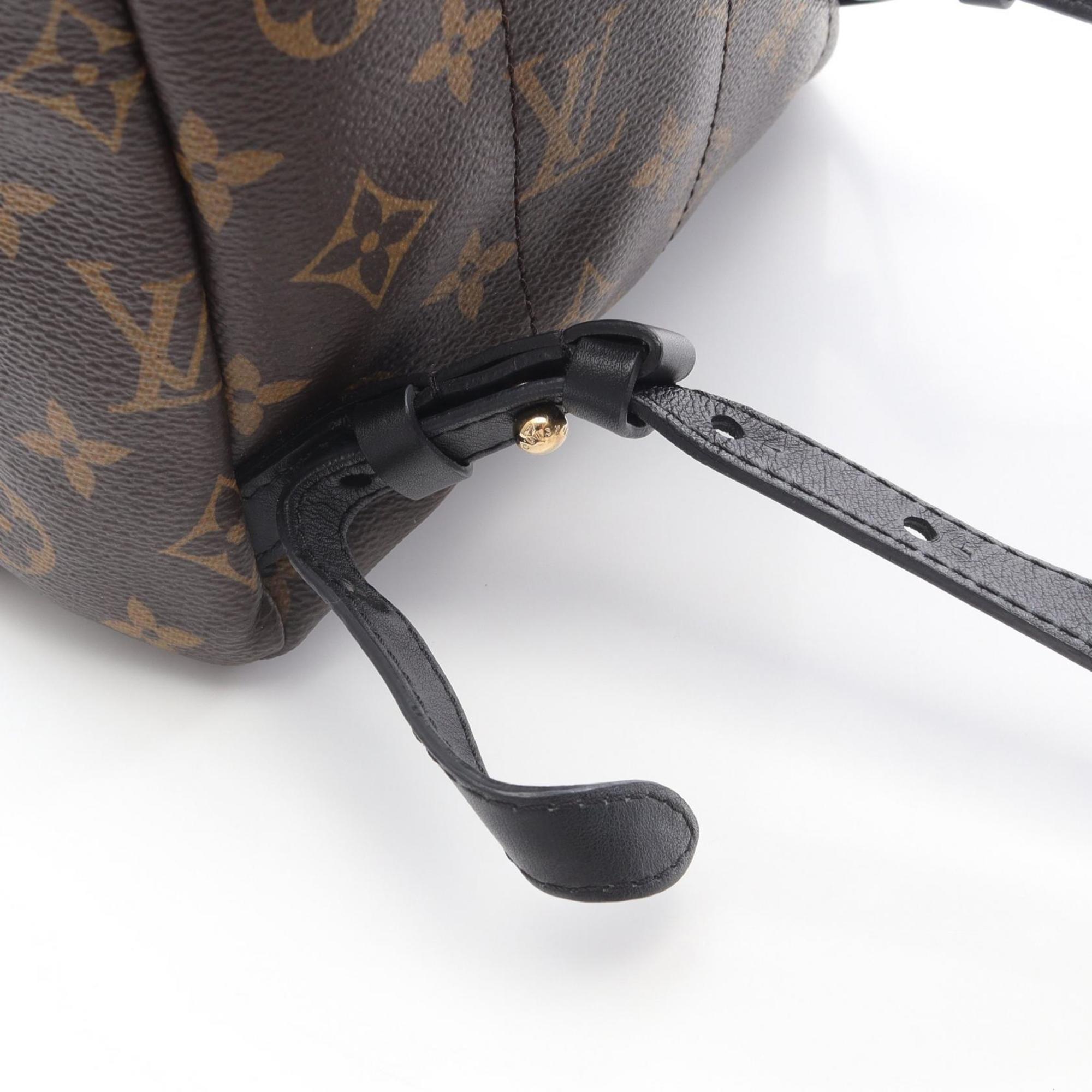 Louis Vuitton Black Brown Coated Canvas Leather Backpack