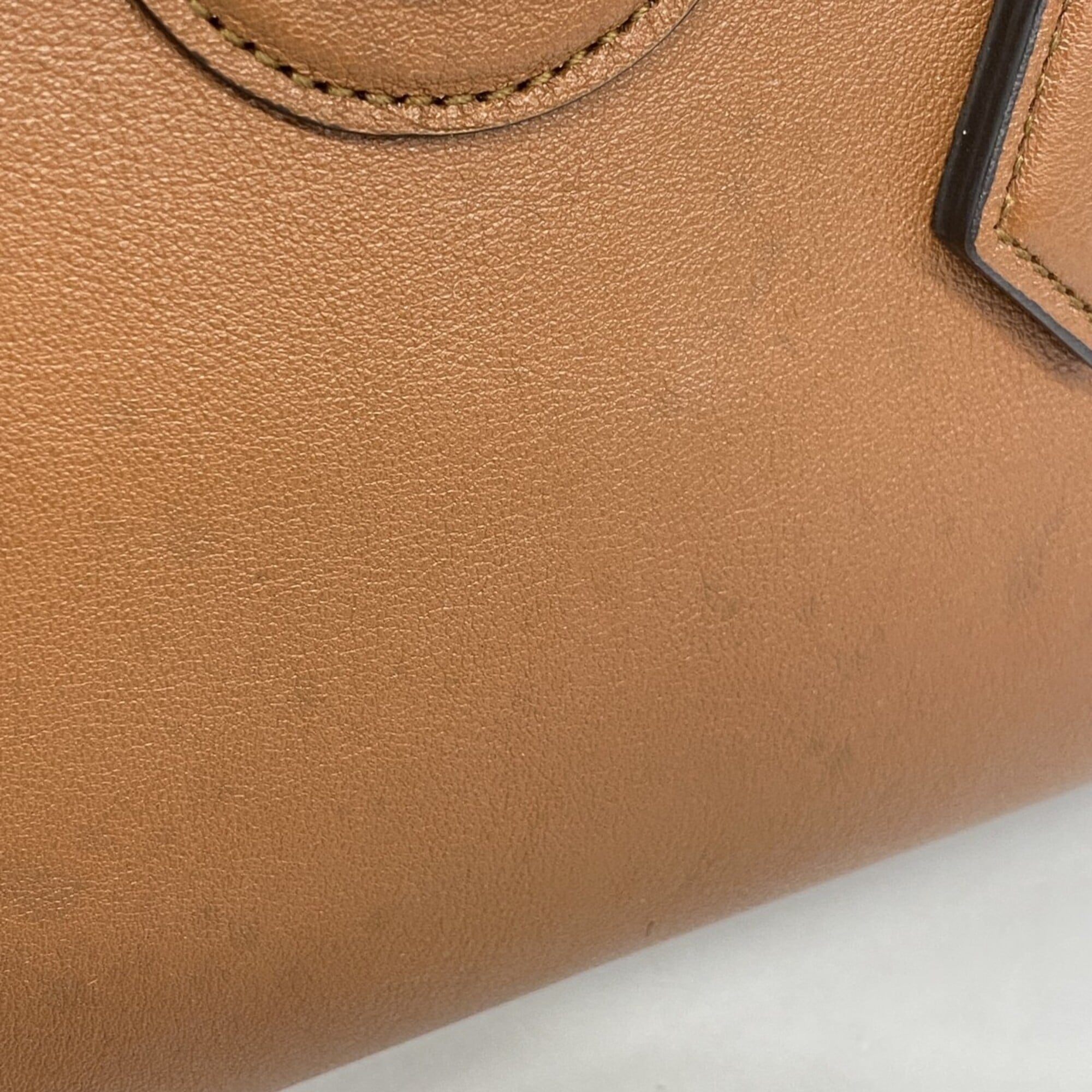 Gucci Brown Leather Handbag (Pre-Owned)