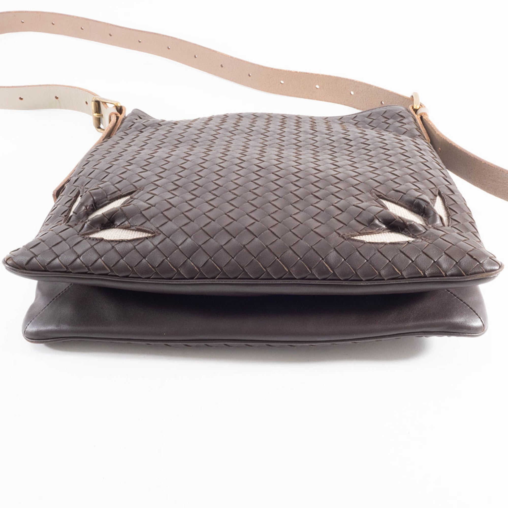 Bottega Veneta Dark Brown Leather Shoulder Bag