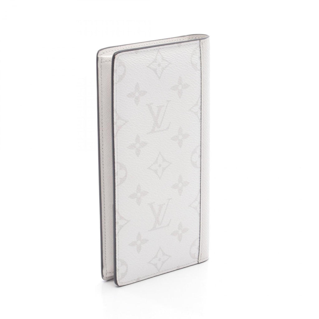 Louis Vuitton Blanc Gray Taigarama Long Wallet