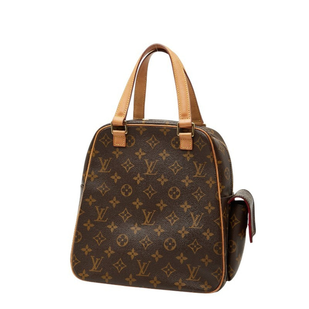 Louis Vuitton Brown Pvc Leather Handbag