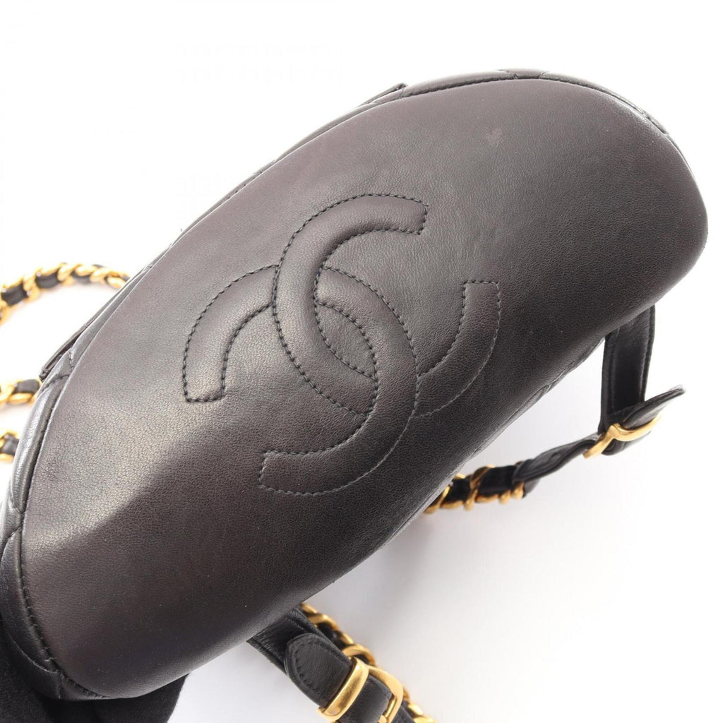 Chanel Black Leather Backpack Handbag