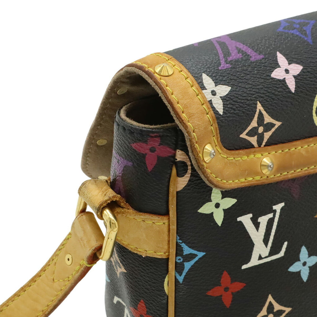 Louis Vuitton Black Monogram Multi-Color Noir Monogram Multicolore Pochette Shoulder Bag