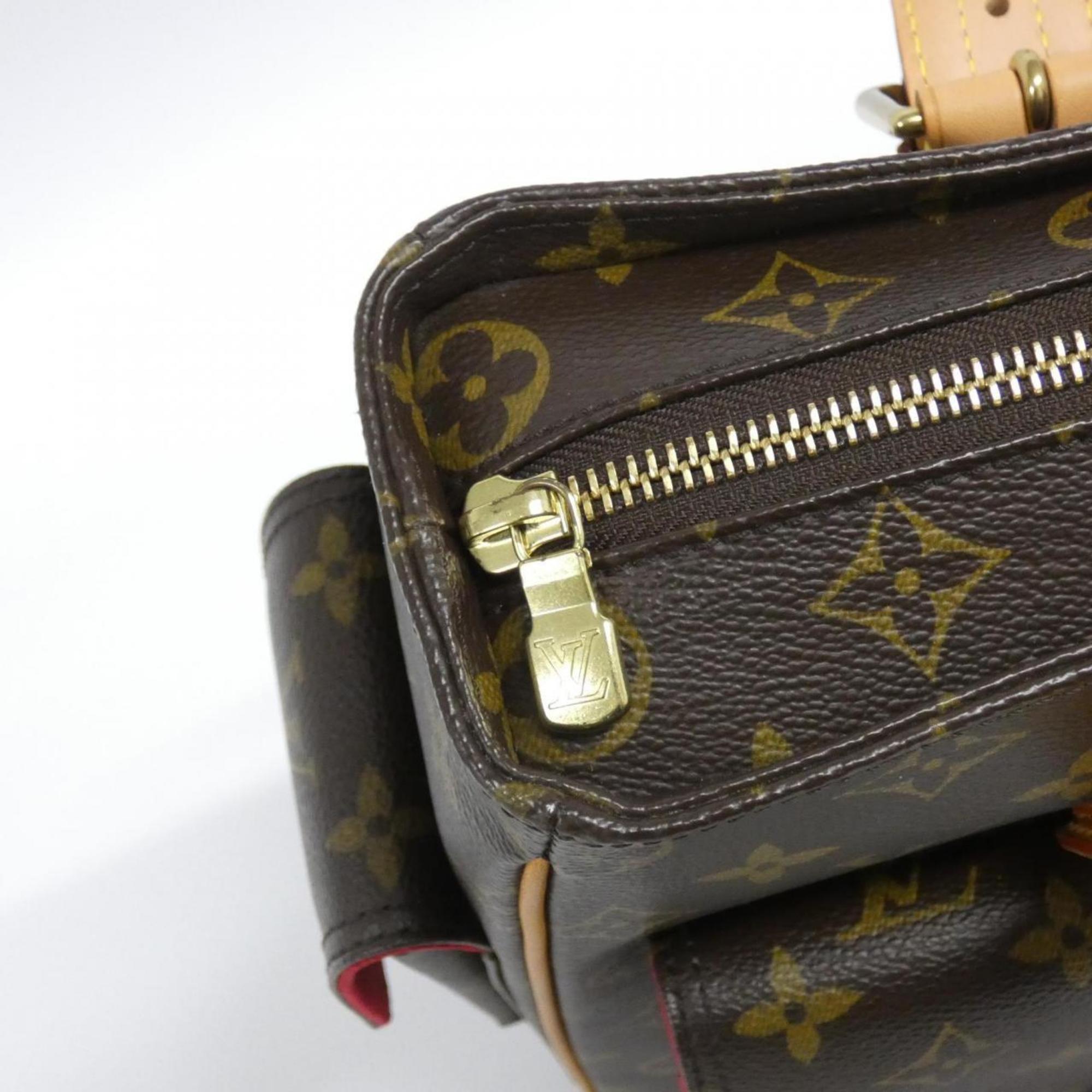Louis Vuitton Brown Coated Canvas Handbag