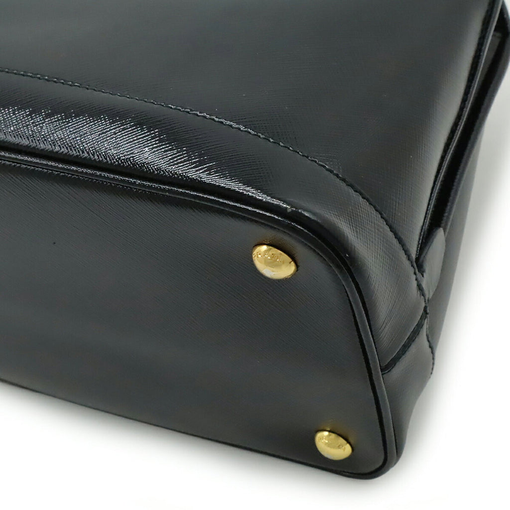 Prada Black Nero Patent Leather Handbag Shoulder Bag