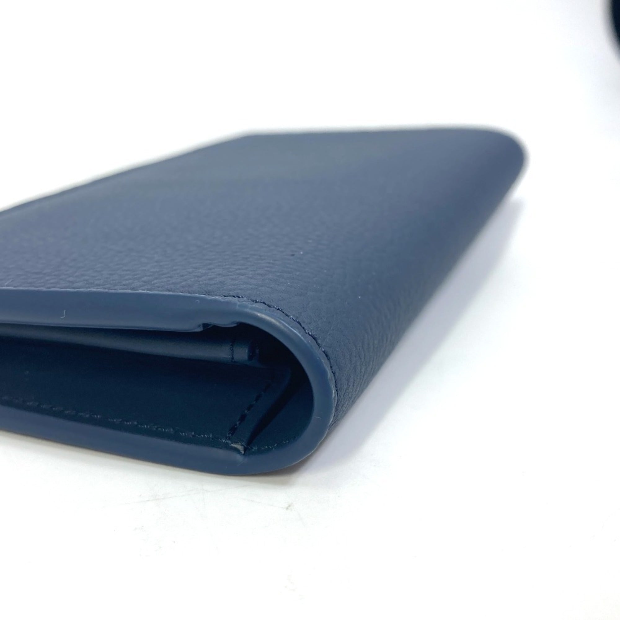 Louis Vuitton Navy Leather Long Wallet