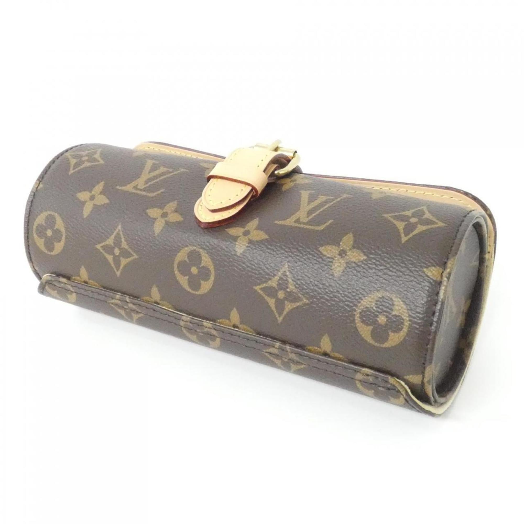 Louis Vuitton Brown Coated Canvas Pouch