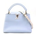 Louis Vuitton Ivory Light Purple Leather Handbag Shoulder Bag