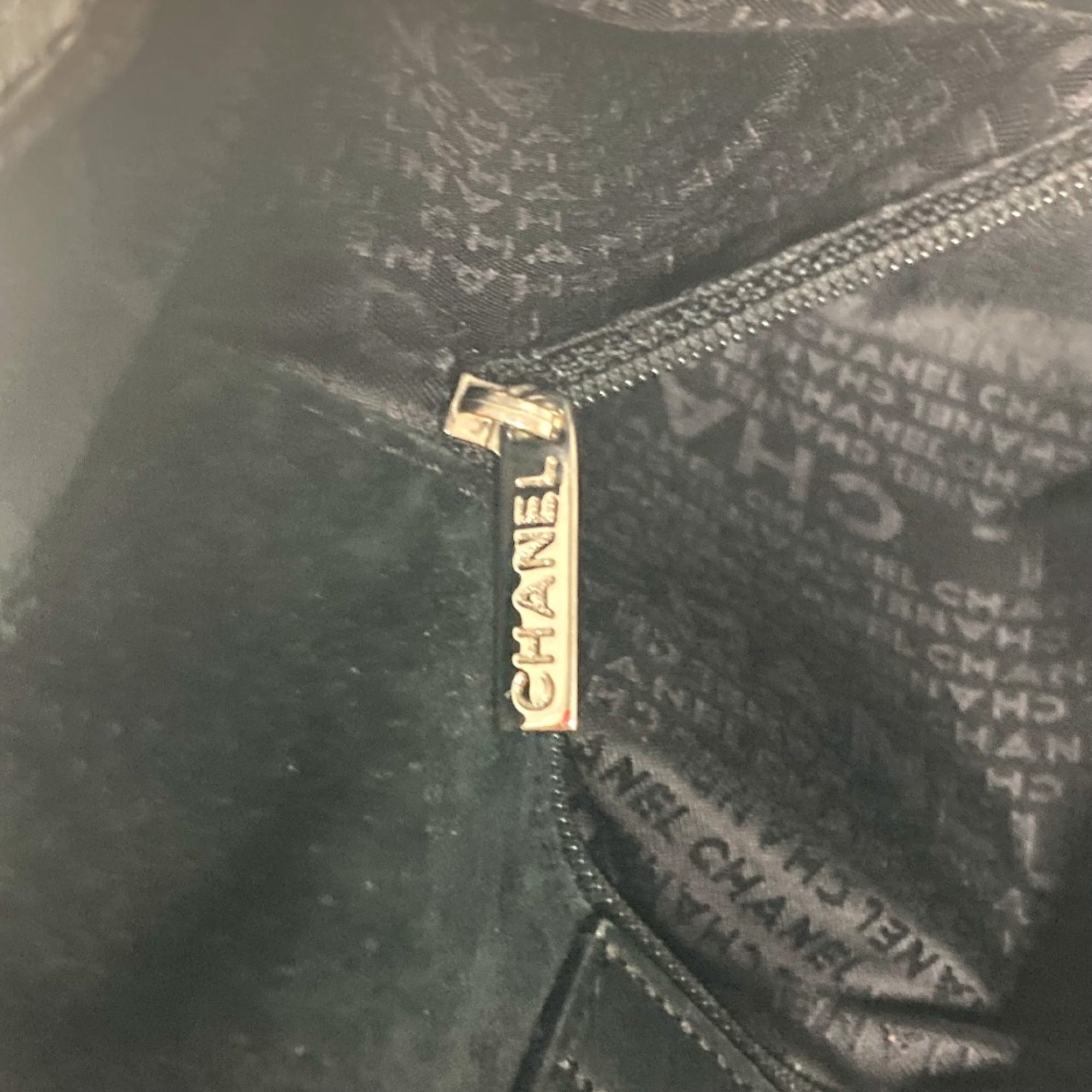 Chanel Black White Leather Shoulder Bag