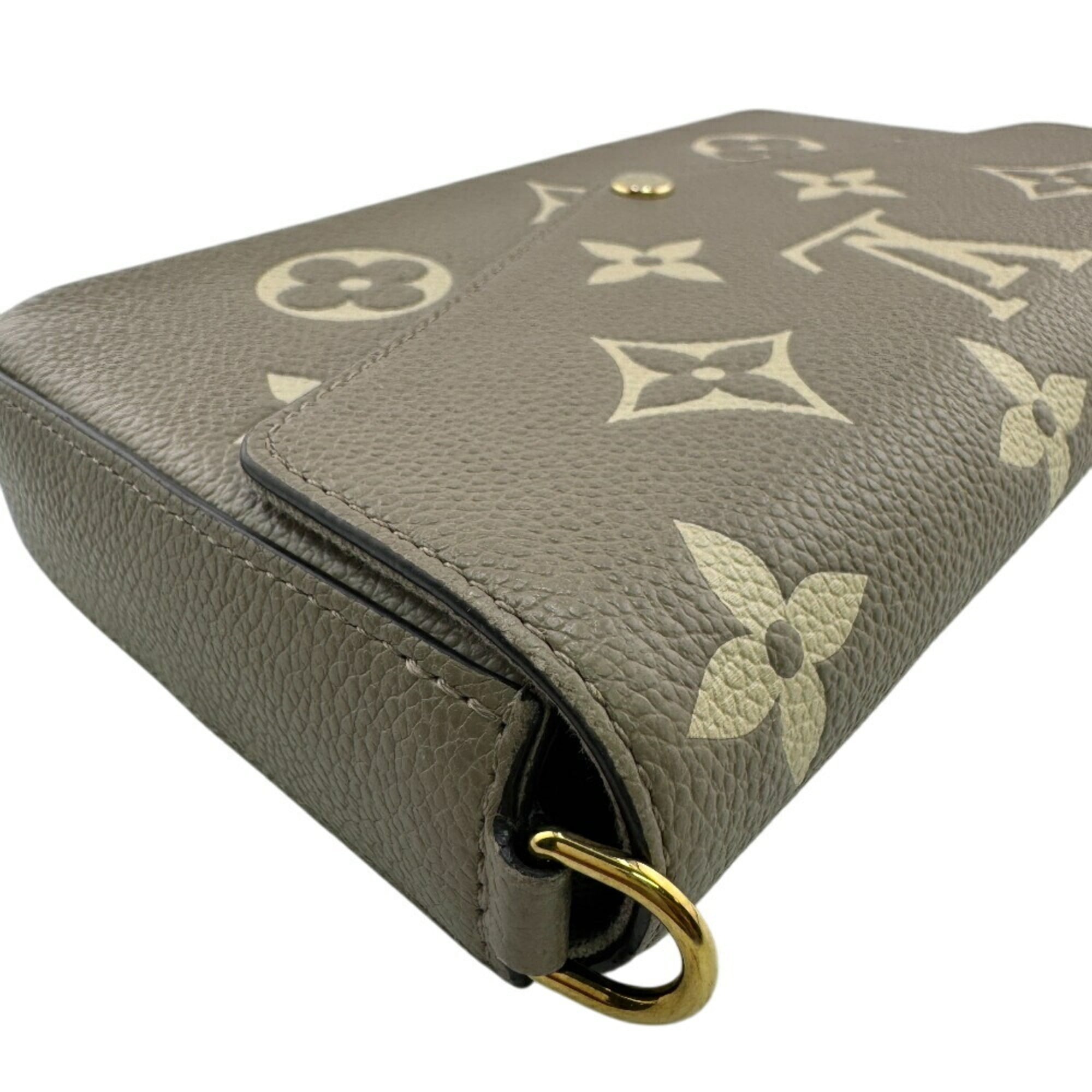 Louis Vuitton Gray Grayish Leather Pochette Shoulder Bag