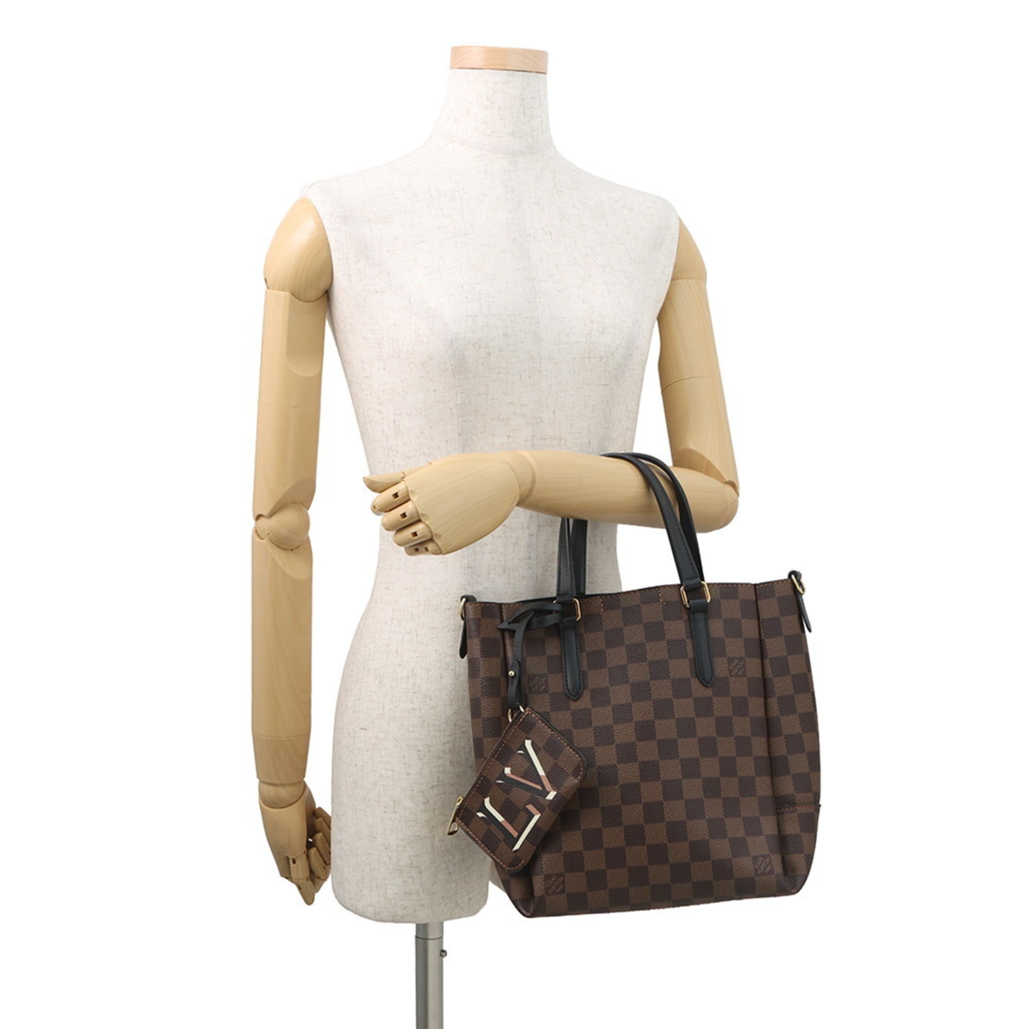 Louis Vuitton Damier Damier Canvas Ebene Damier Canvas Handbag Shoulder Bag