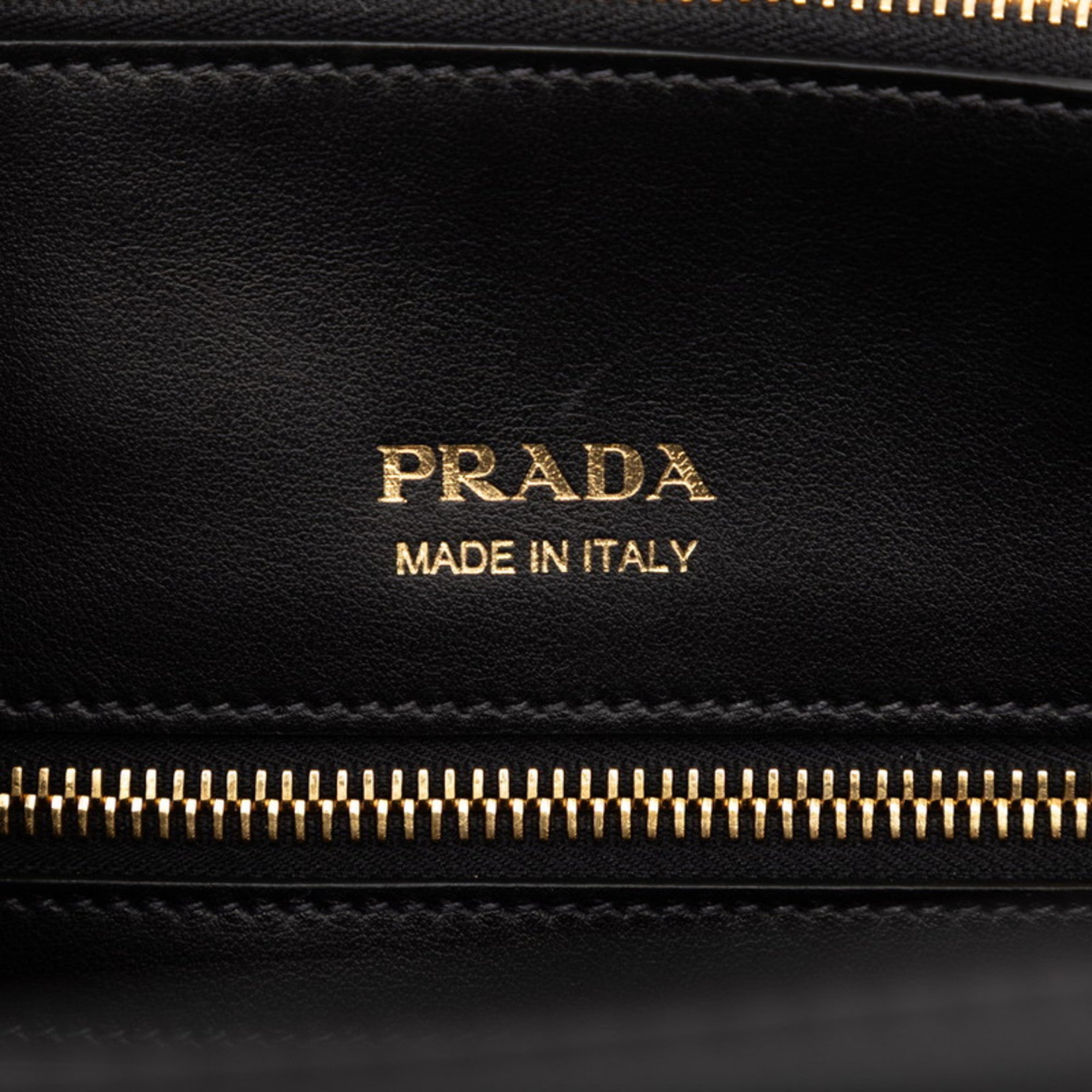 Prada Black Nylon Leather Handbag Shoulder Bag