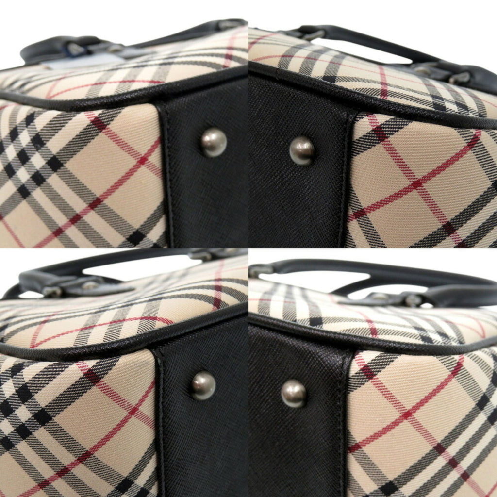 Burberry Multi-Color Leather Cotton Handbag