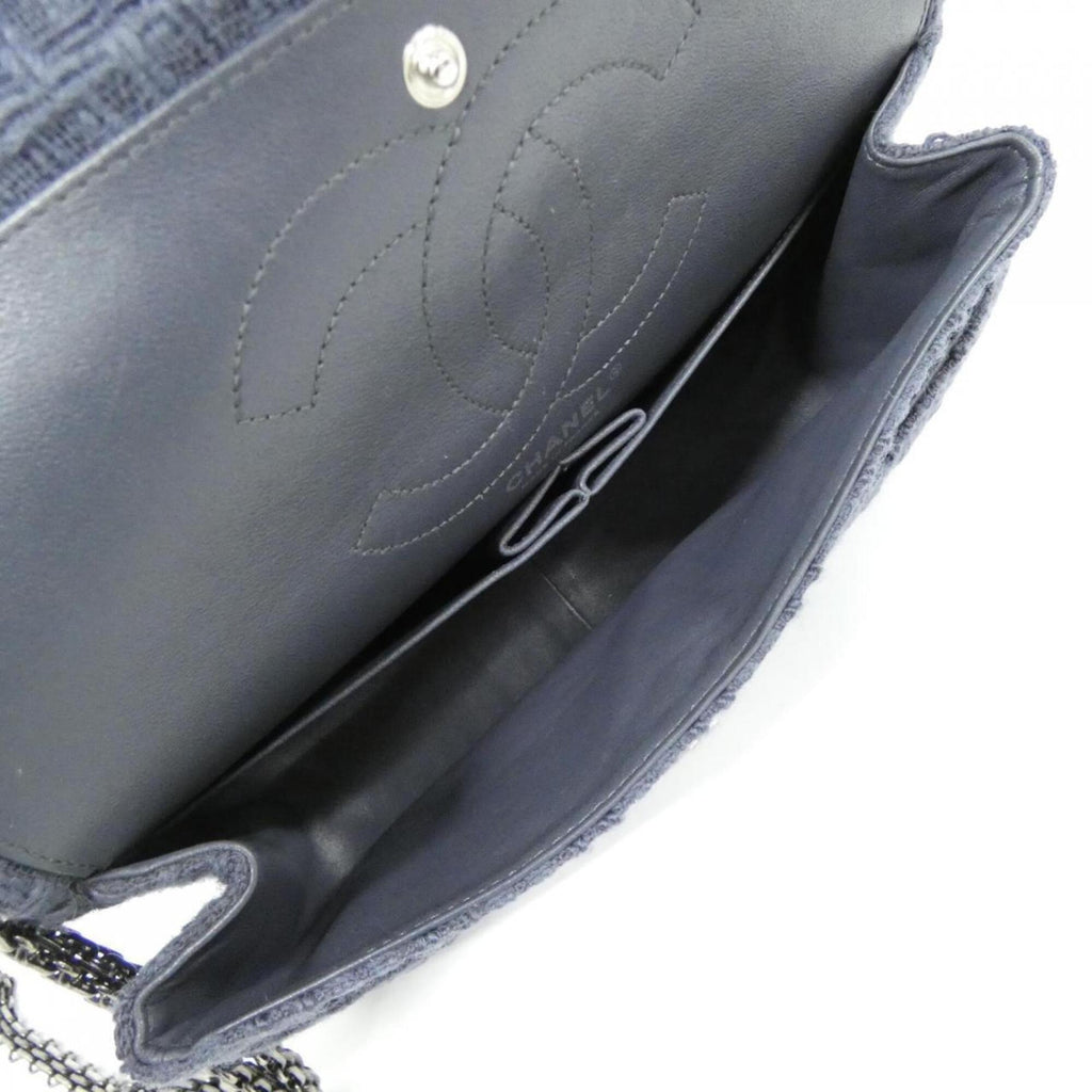 Chanel Gray Tweed Shoulder Bag