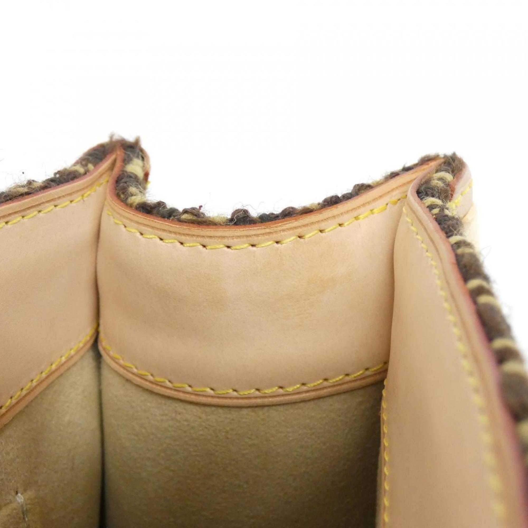 Louis Vuitton Brown Pvc Tweed Handbag