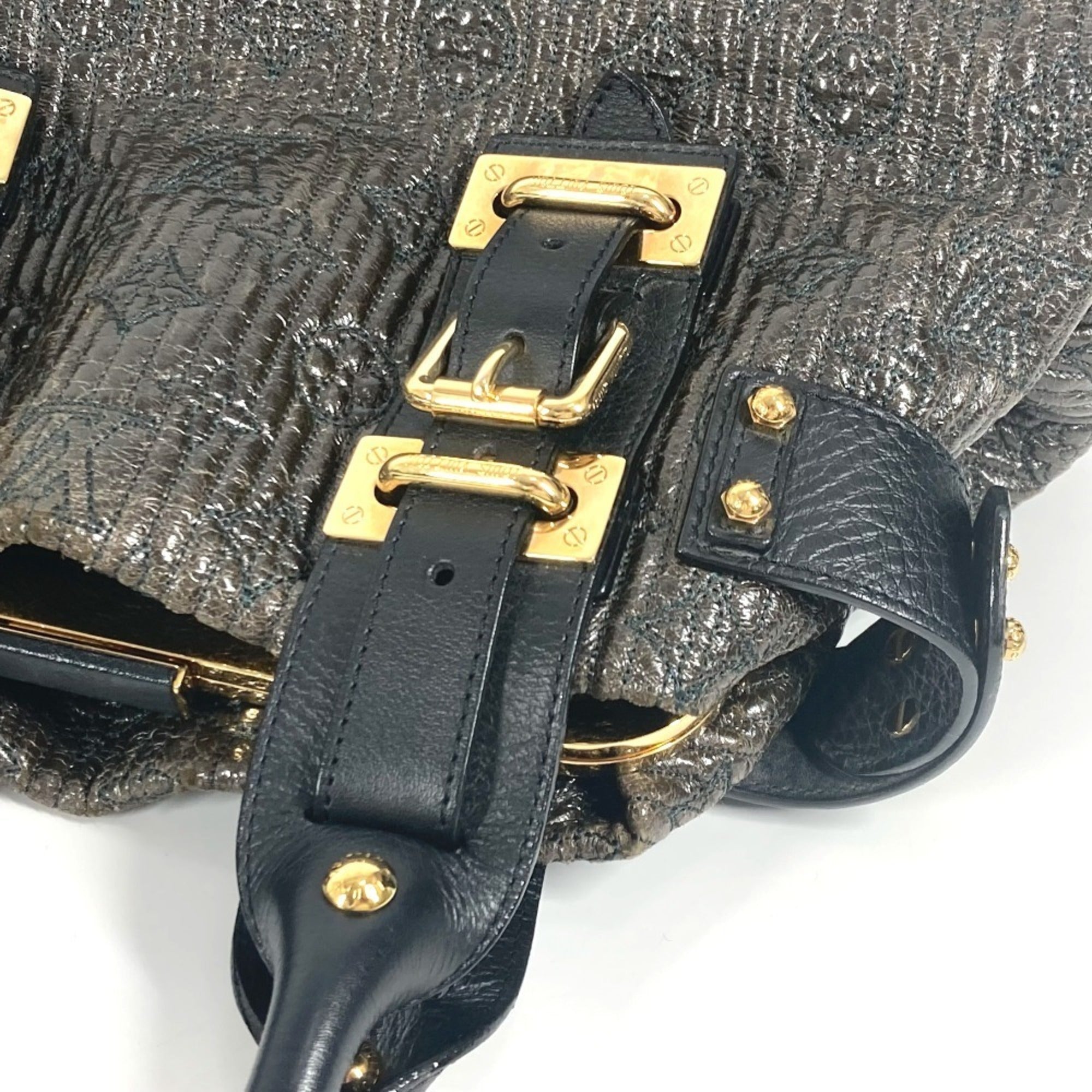 Louis Vuitton Black Noir Handbag Shoulder Bag Tote Bag