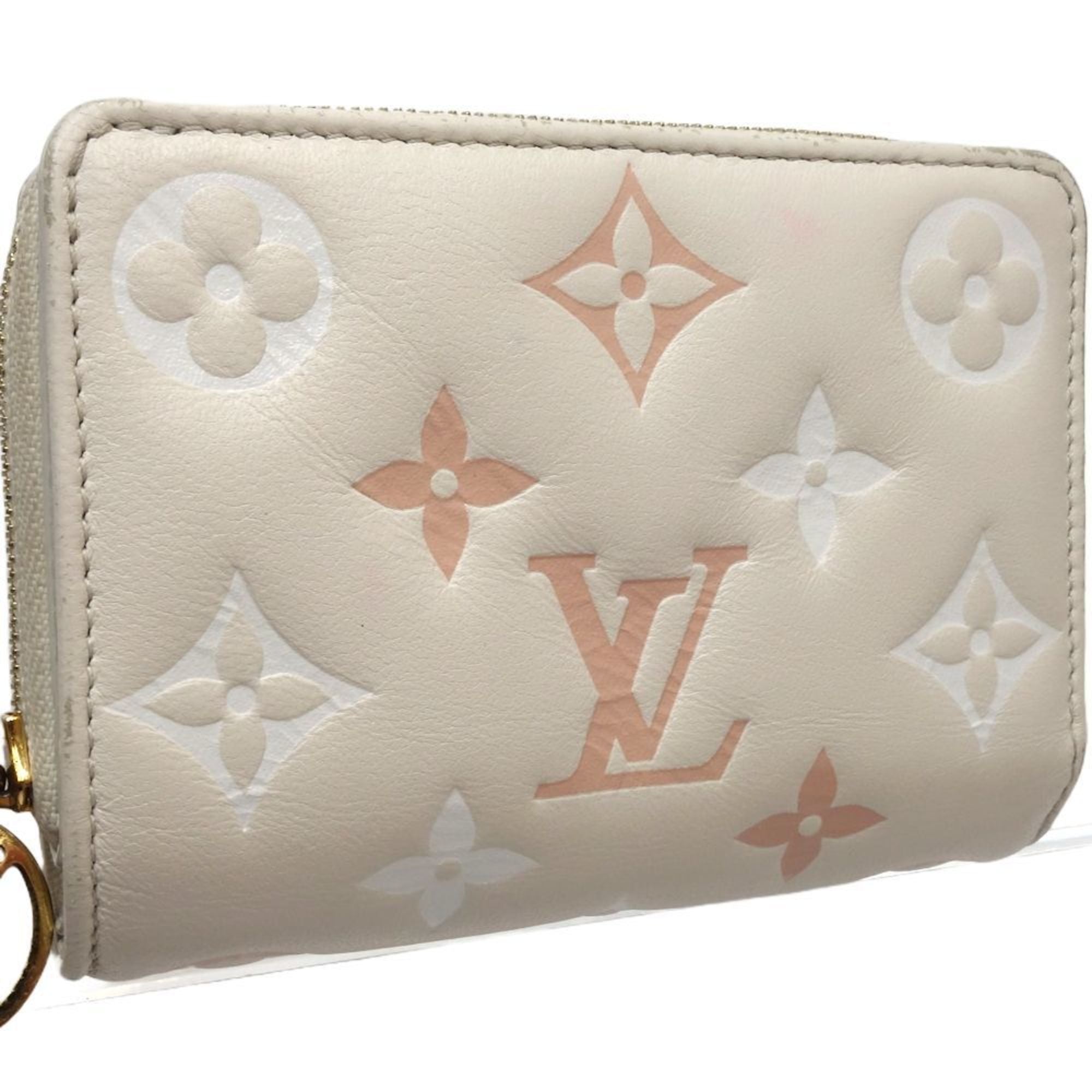 Louis Vuitton Beige Pink Leather Wallet