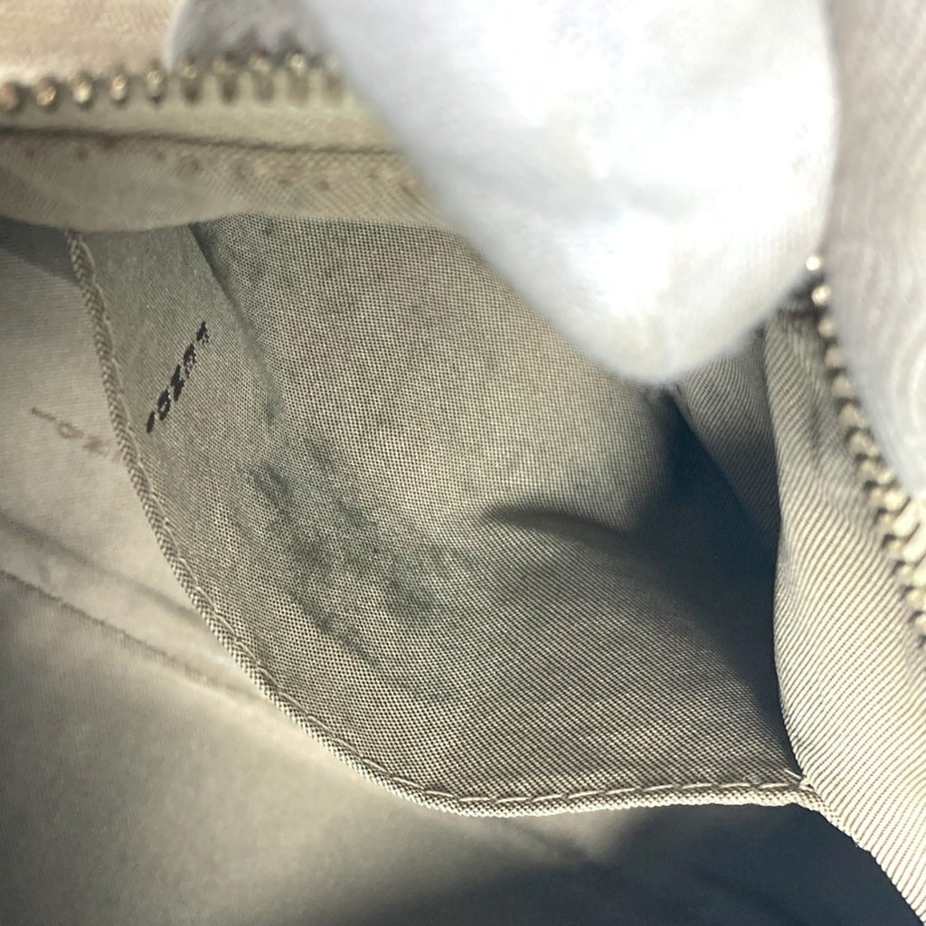 Fendi Beige Leather Canvas Shoulder Bag