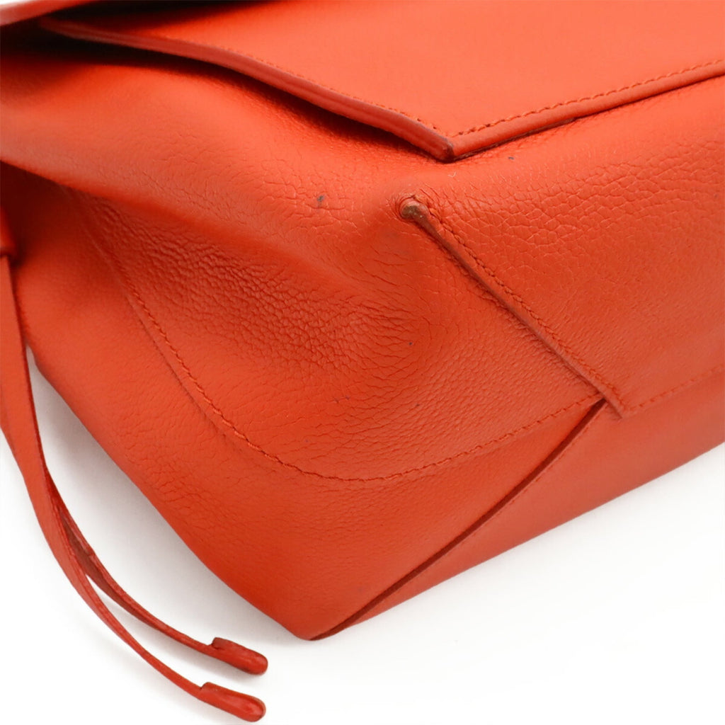 Louis Vuitton Orange Red Leather Handbag