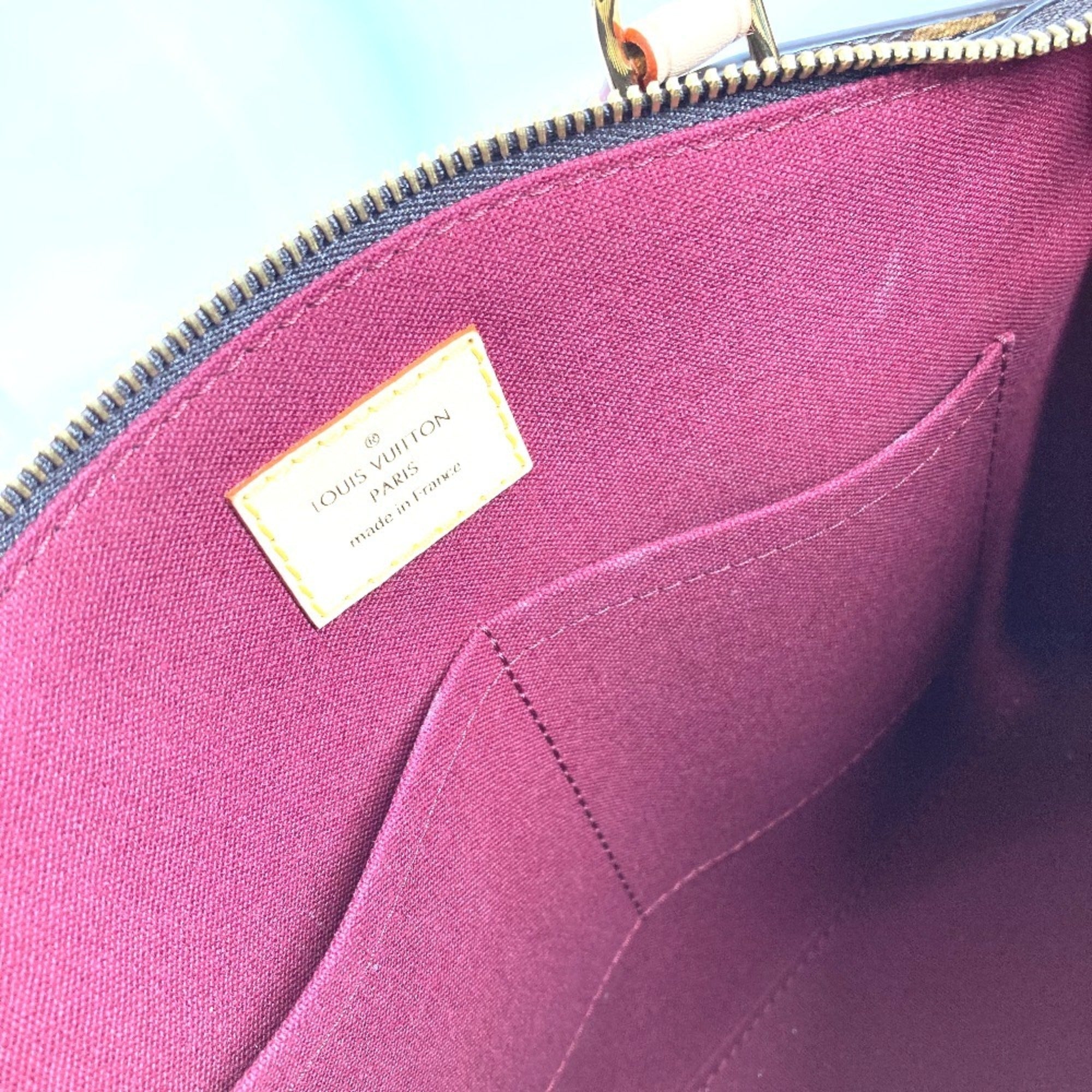 Louis Vuitton Brown Monogram Canvas Handbag Shoulder Bag Tote Bag
