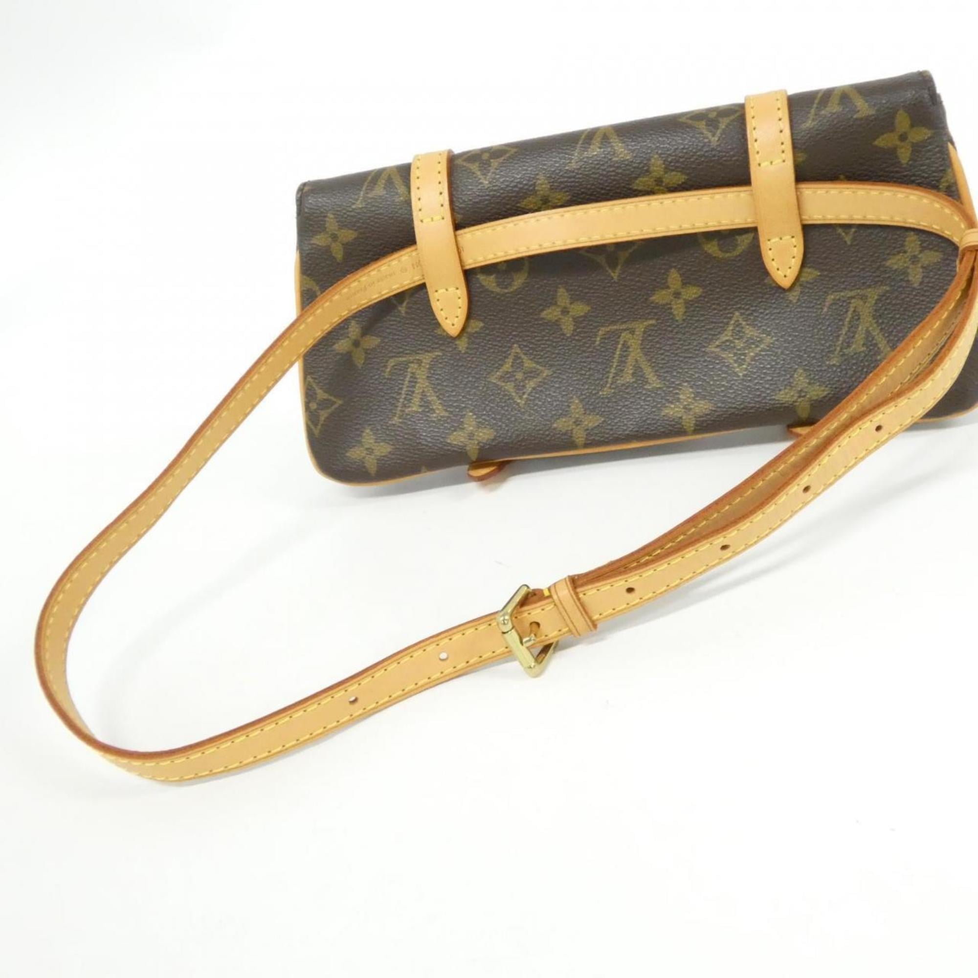 Louis Vuitton Monogram Marron Coated Canvas Fanny Pack Pochette