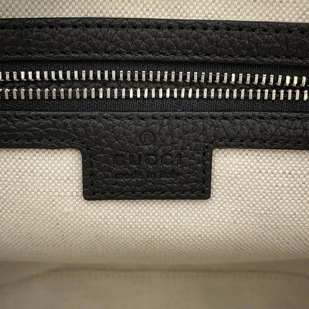 Gucci Black Leather Handbag Shoulder Bag (Pre-Owned)