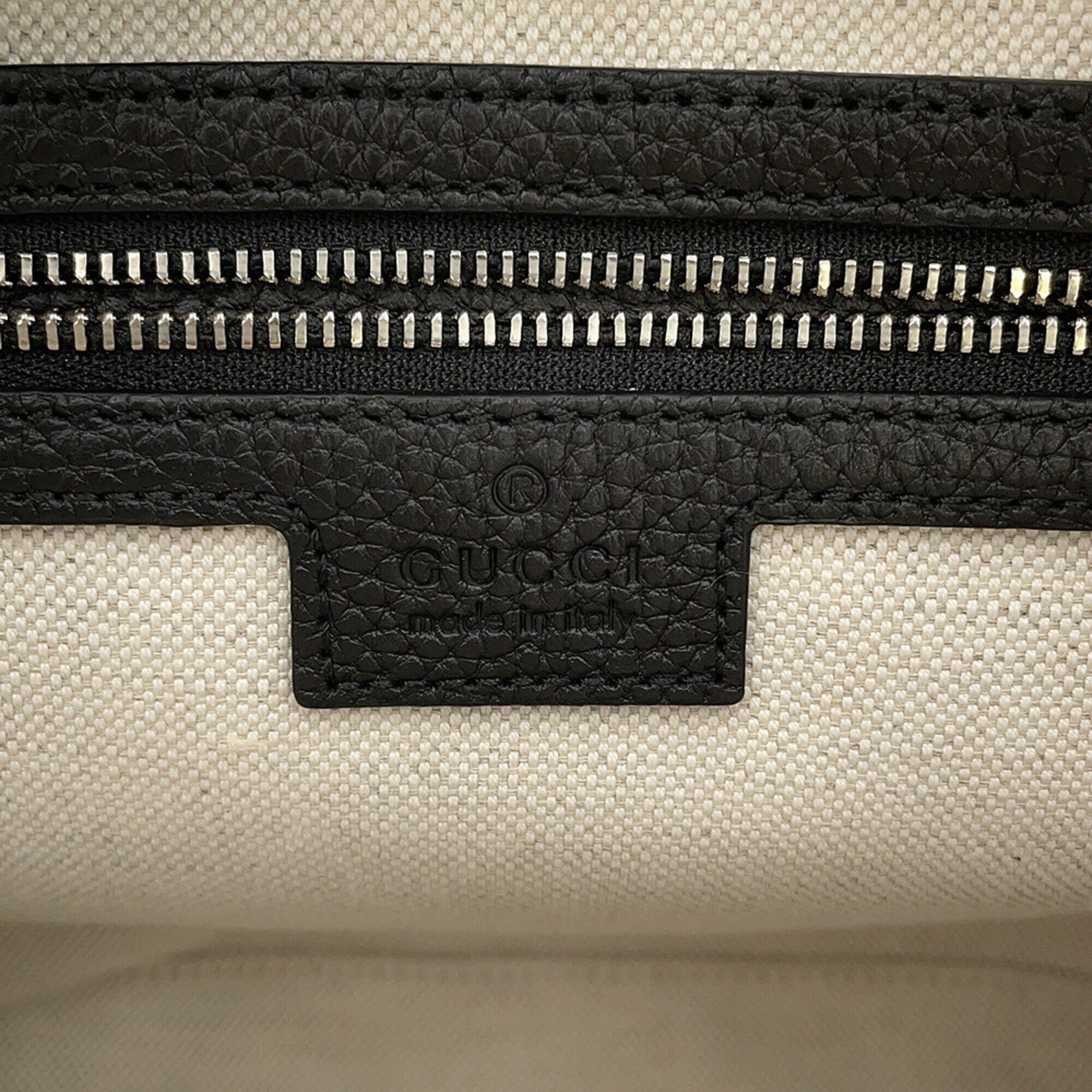 Gucci Black Leather Handbag Shoulder Bag (Pre-Owned)