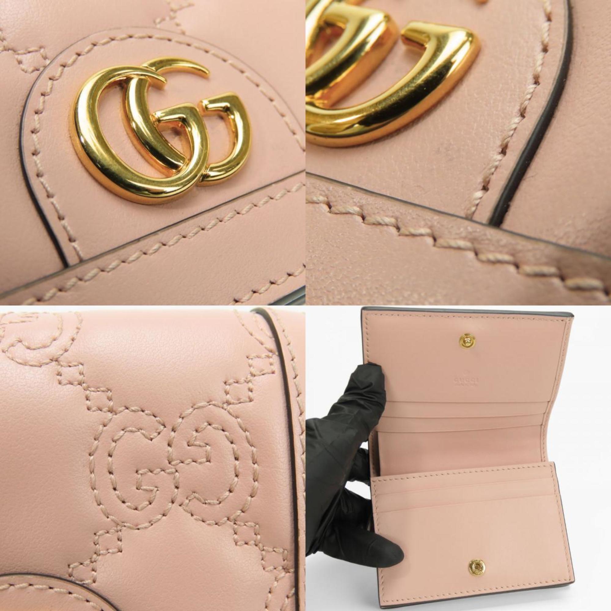 Gucci Pink Leather Wallet (Bi-Fold) (Pre-Owned)
