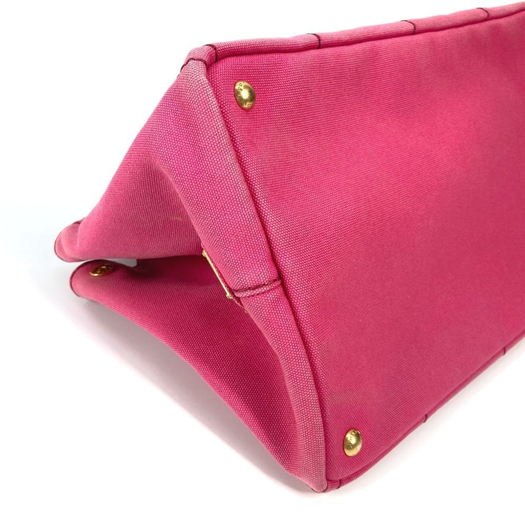 Prada Pink Canvas Handbag Tote Bag