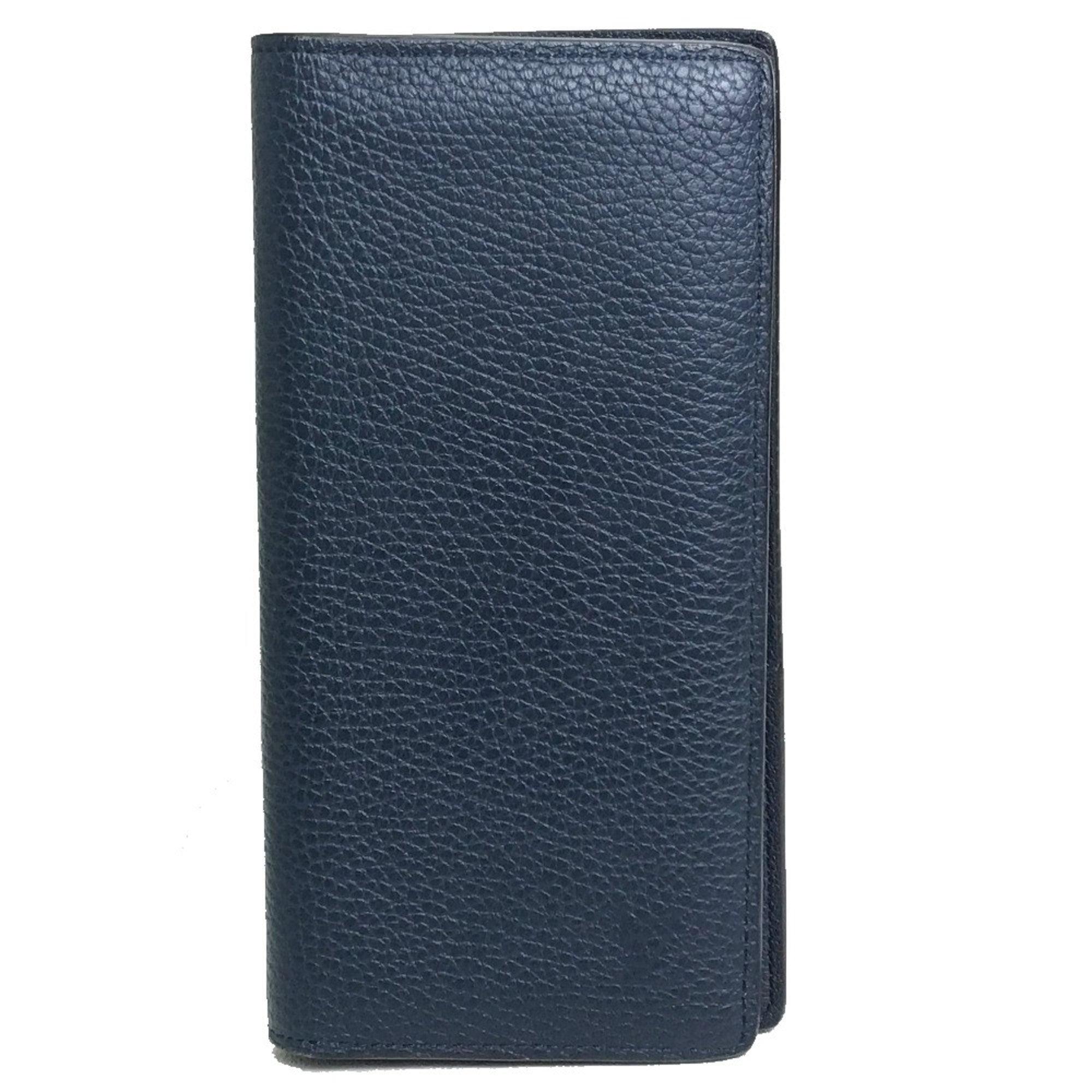 Louis Vuitton Navy Leather Long Wallet