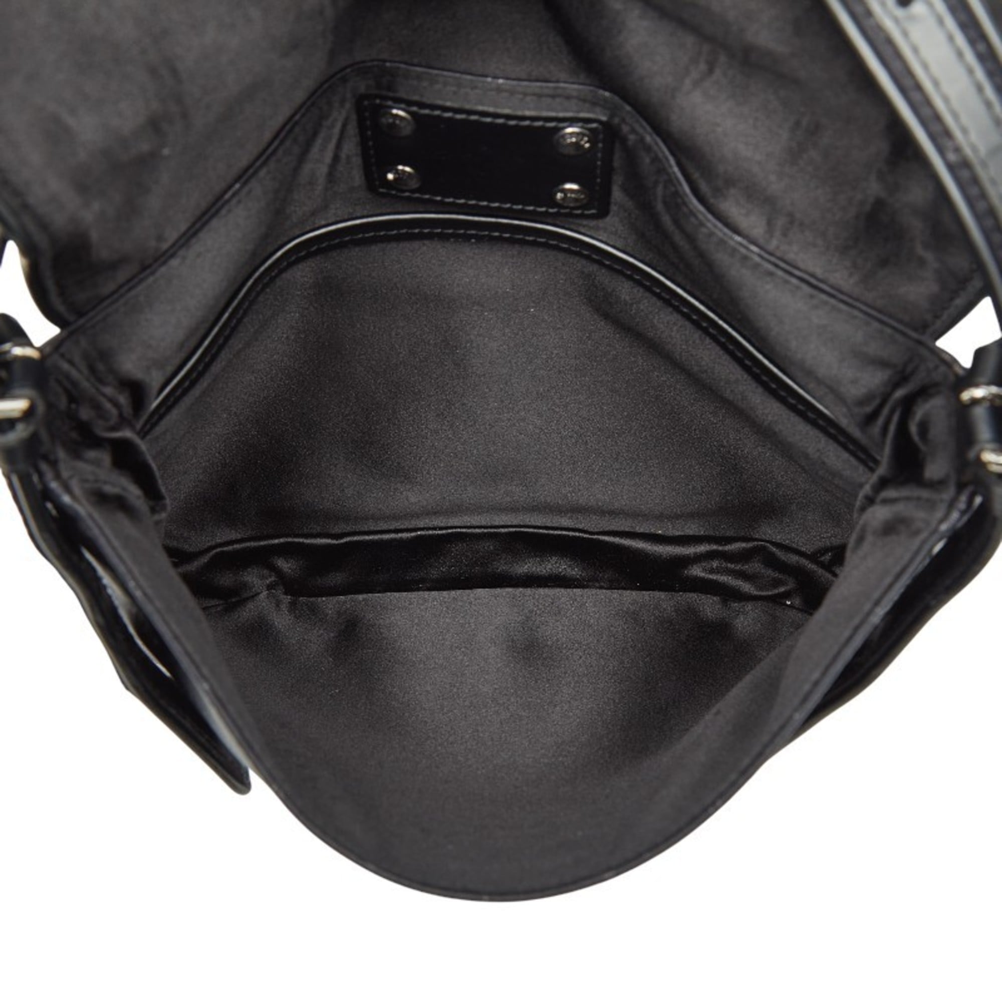 Louis Vuitton Black Noir Satin Leather Shoulder Bag