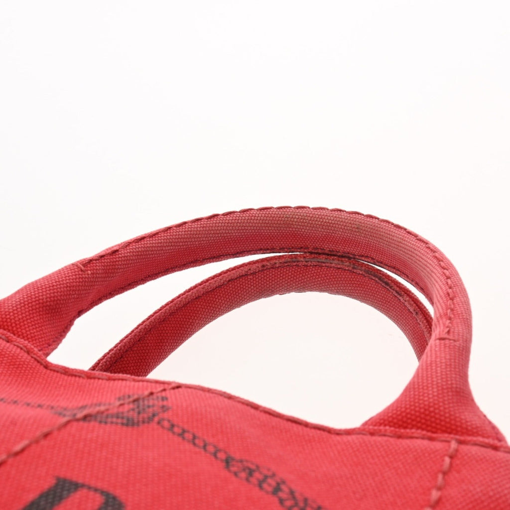 Prada Canapa Red Color Canvas Handbag