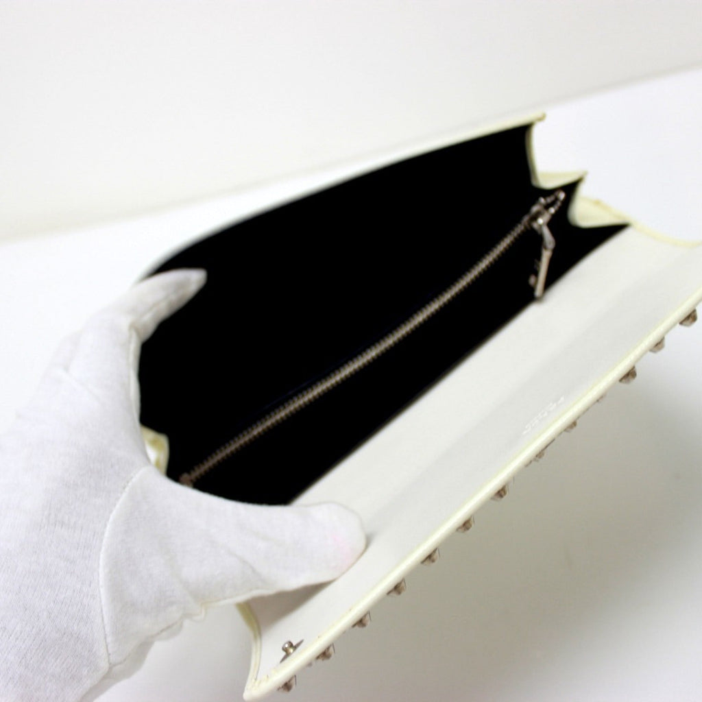 Prada White Leather Long Wallet (Bi-Fold)