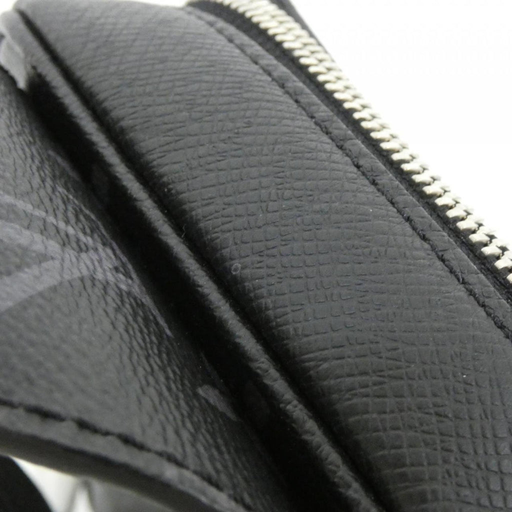 Louis Vuitton Taigarama Black Coated Canvas Leather Shoulder Bag