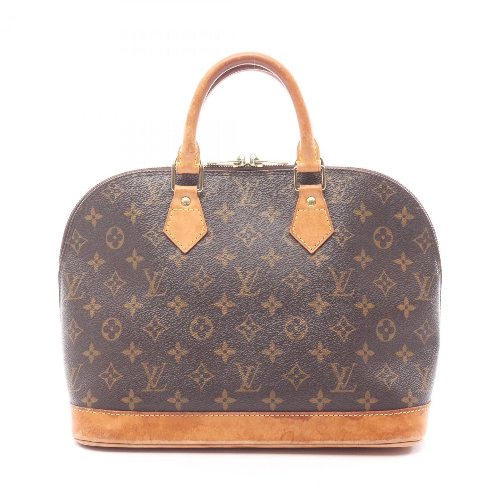 Louis Vuitton Brown Coated Canvas Leather Monogram Handbag