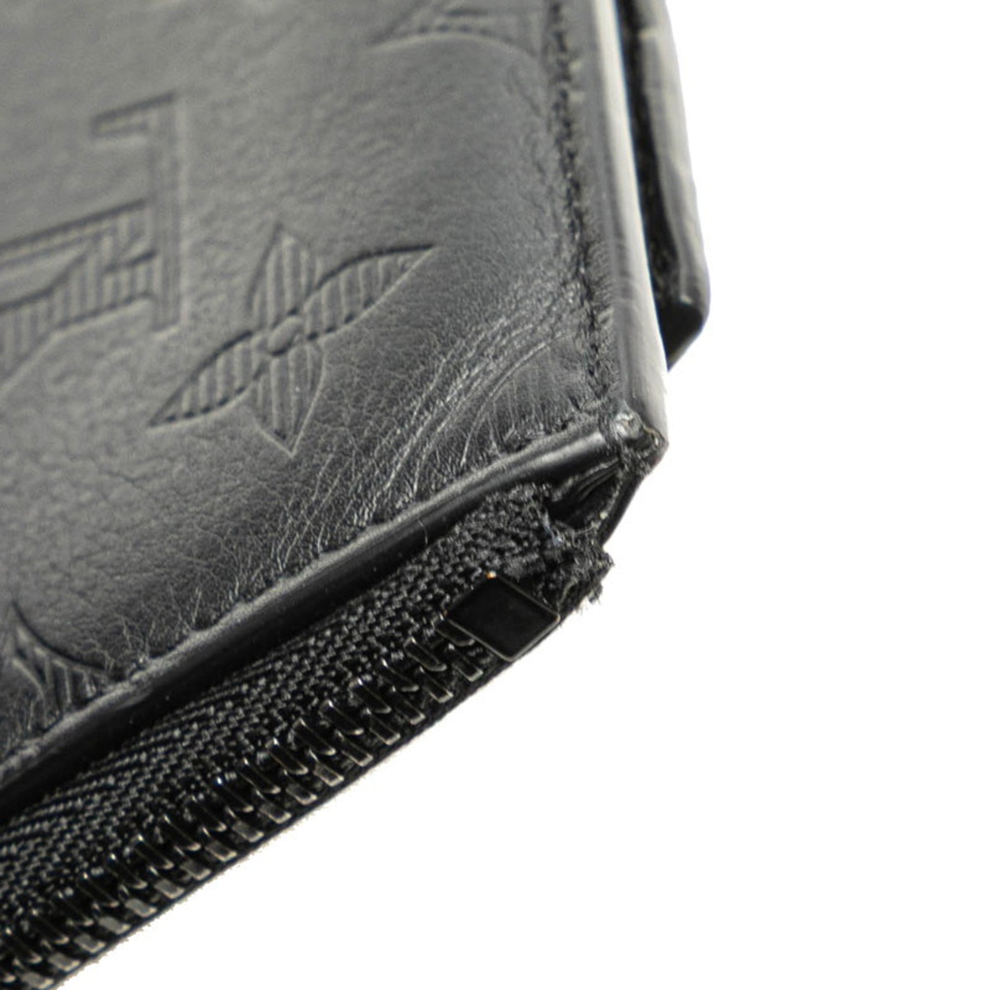 Louis Vuitton Black Noir Leather Coin Purse/Coin Case