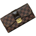 Louis Vuitton Damier Brown Damier Canvas Ebene Damier Canvas Long Wallet